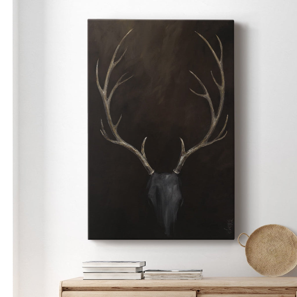 Buck Wildlife Wall Art, Premium Gallery Wrapped Canvas - Rustic Deer Print - Ready to Hang