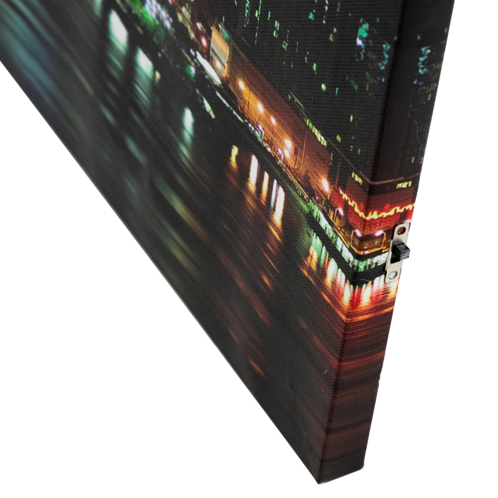 LED Lighted NYC New York City Skyline Canvas Wall Art 15.75" x 39.25"