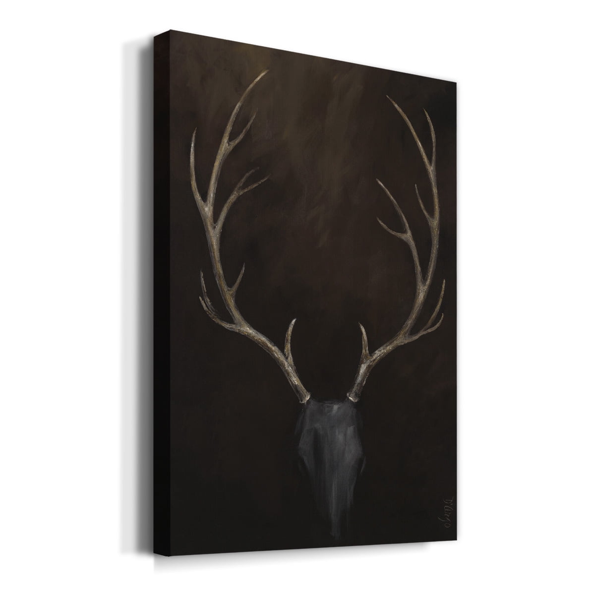 Buck Wildlife Wall Art, Premium Gallery Wrapped Canvas - Rustic Deer Print - Ready to Hang