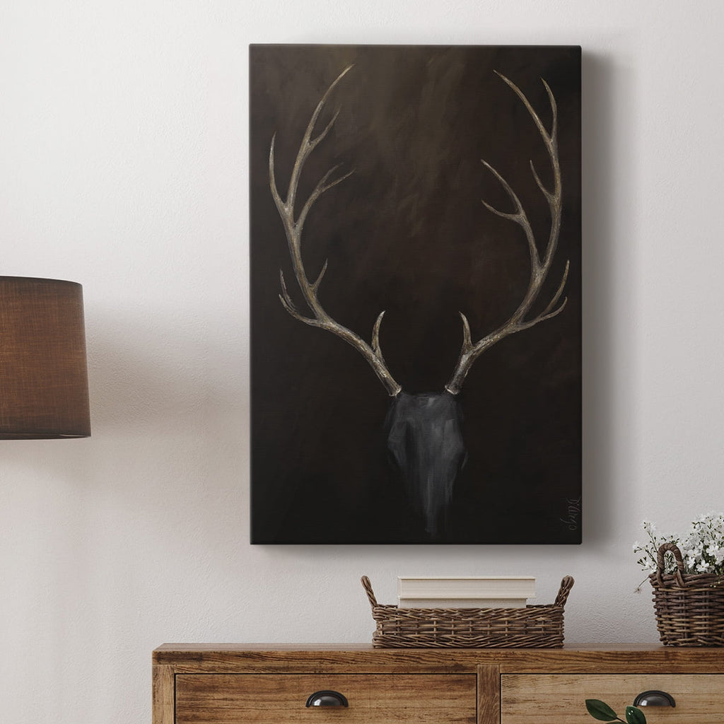 Buck Wildlife Wall Art, Premium Gallery Wrapped Canvas - Rustic Deer Print - Ready to Hang